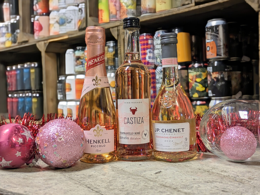 3 kleine flesjes rose!